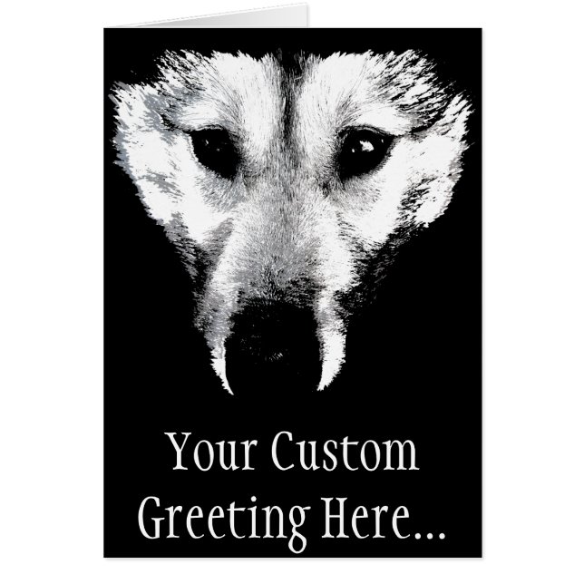 Tarjeta Husky Siberiana Malamute Wolf Dog Personal (Frente)