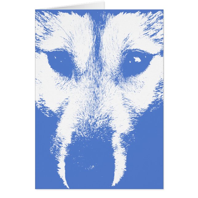 Tarjeta Husky Siberiana / Tarjeta Malamute Alaskan (Frente)