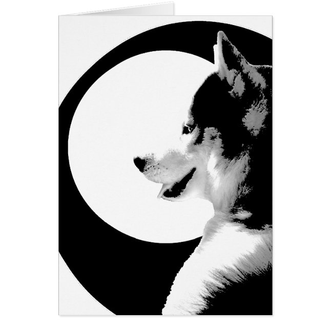 Tarjeta Husky Siberiana / Tarjeta Malamute Alaskan (Frente)