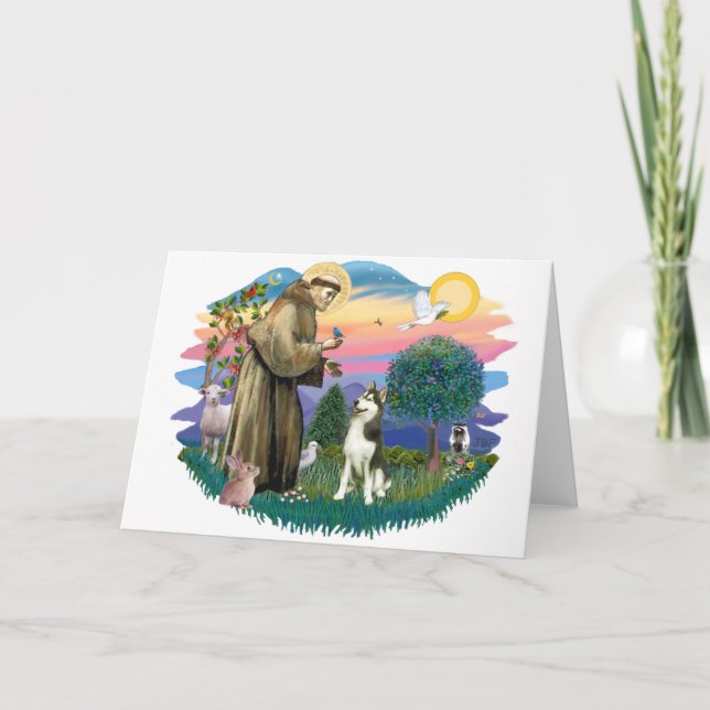 Tarjeta Husky siberiano (#3) (Anverso)