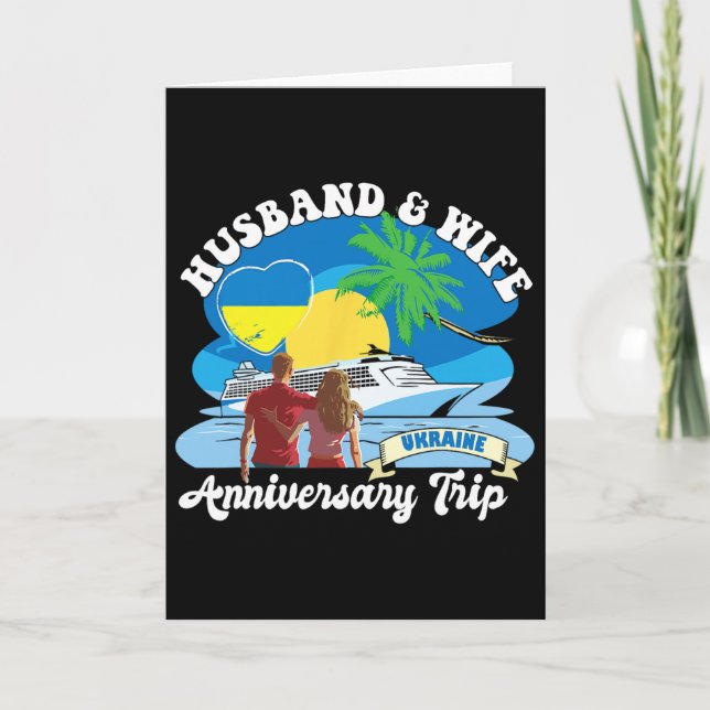 Tarjeta Husnd And Wife Anniversary Trip Ukraine  (Anverso)