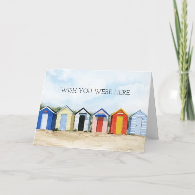 Tarjeta Huts De Playa I - Desearía Que Estuvieras Aquí (Anverso)