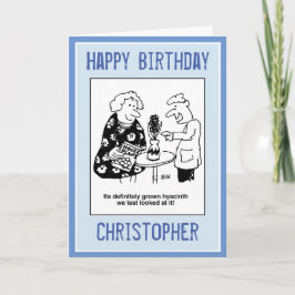 Tarjeta Hyacinth House Plant Pun Personalizado