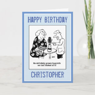 Tarjeta Hyacinth House Plant Pun Personalizado