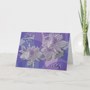 Tarjeta Hyacinth Water Expectation Baby Card