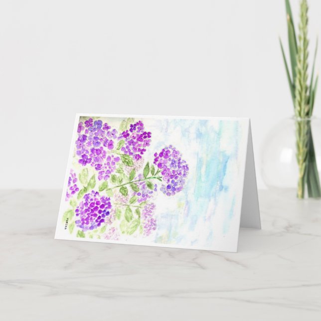 Tarjeta Hydrangea (Anverso)