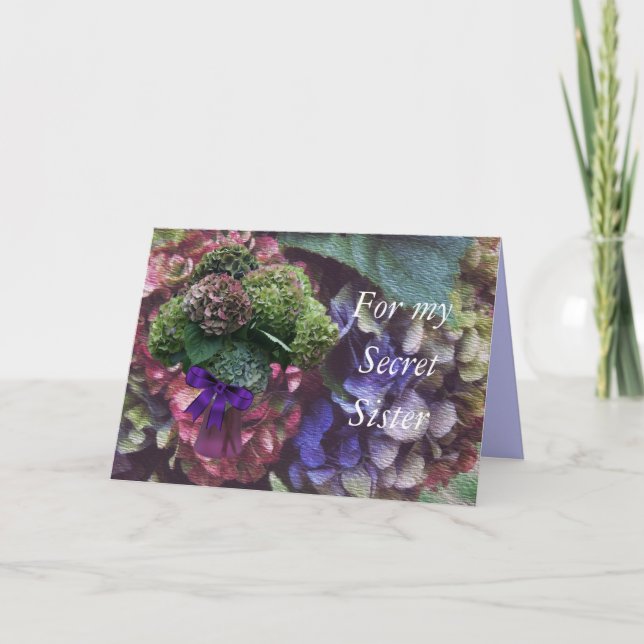 Tarjeta Hydrangea 5414- personalizar en cualquier ocasión (Anverso)