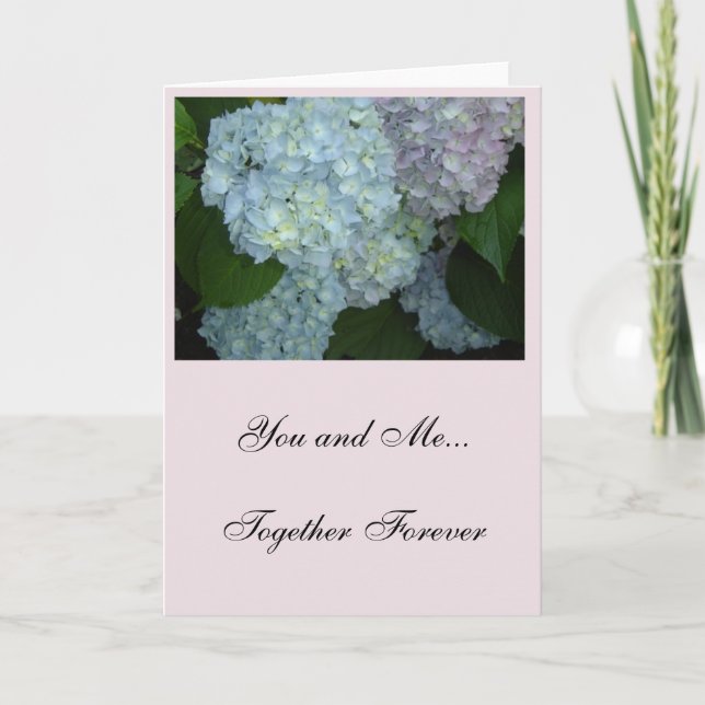 Tarjeta Hydrangea Aniversario (Anverso)