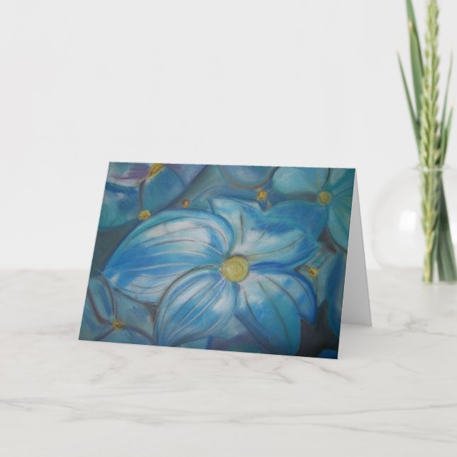 Tarjeta Hydrangea azul (Anverso)