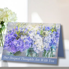 Tarjeta Hydrangea Azul de Condolencias