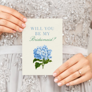Tarjeta Hydrangea Azul Serás Mi Novia