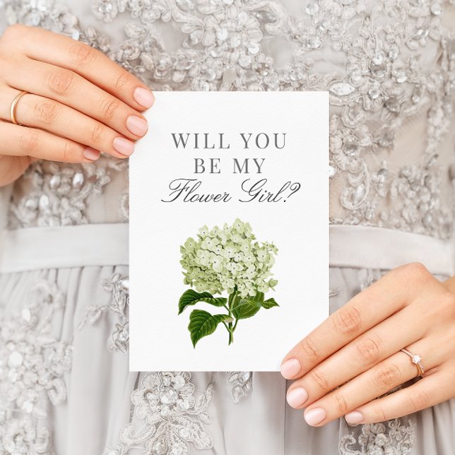 Tarjeta Hydrangea Blanca Serás Mi Niña Flor (Subido por el creador)