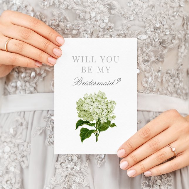 Tarjeta Hydrangea Blanca Serás Mi Novia (Subido por el creador)