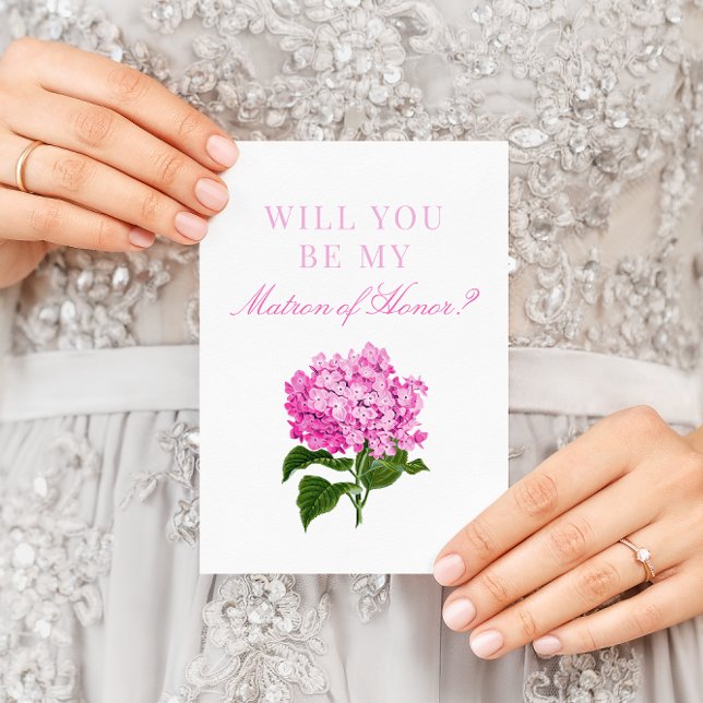 Tarjeta Hydrangea rosa serás mi carta de honor (Subido por el creador)