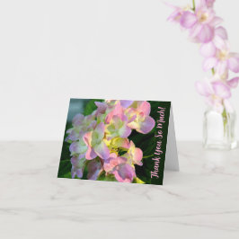 Tarjeta Hydrangea Rosa Sunlit Muchas Gracias