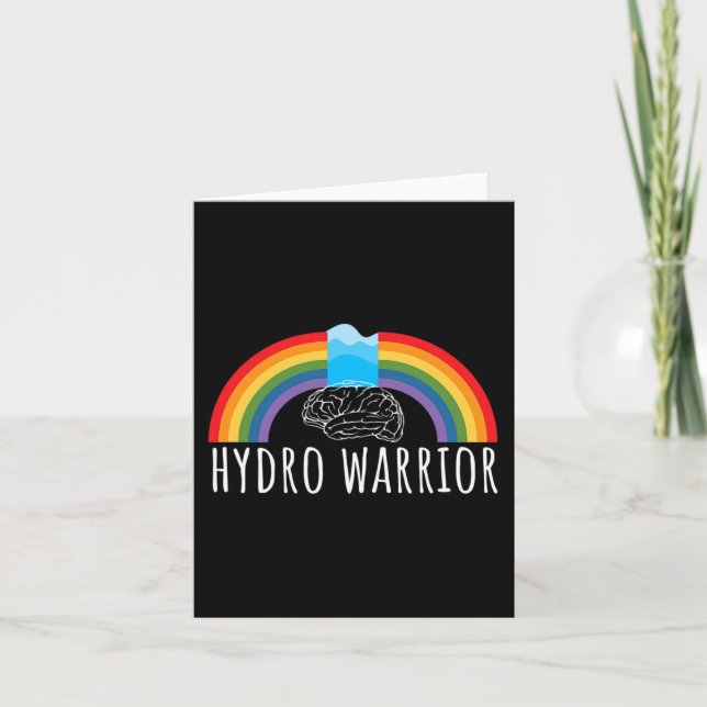 Tarjeta Hydro Warrior Hydrocephalus Awareness Braunt (Anverso)