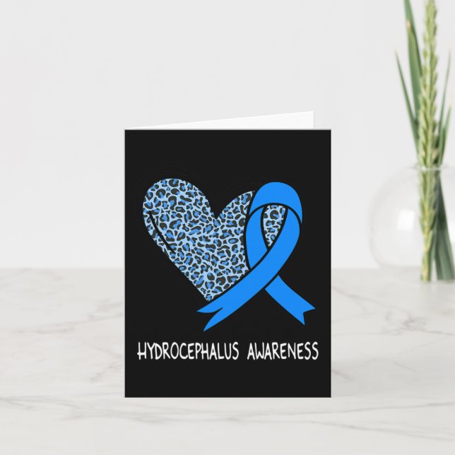 Tarjeta Hydrocephalus Awareness Blue Ribbon (Anverso)