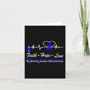 Tarjeta Hydrocephalus Conciencia Heartbeat Cruz Cristiana