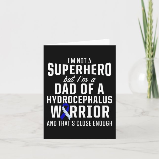 Tarjeta Hydrocephalus Survivor Dad Hero Awareness Warrior (Anverso)