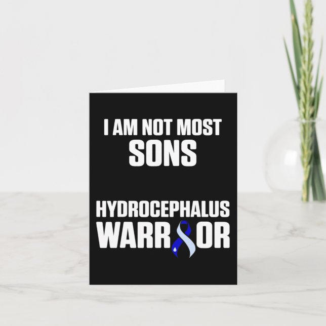 Tarjeta Hydrocephalus Survivor Sons Awareness Warrior (Anverso)