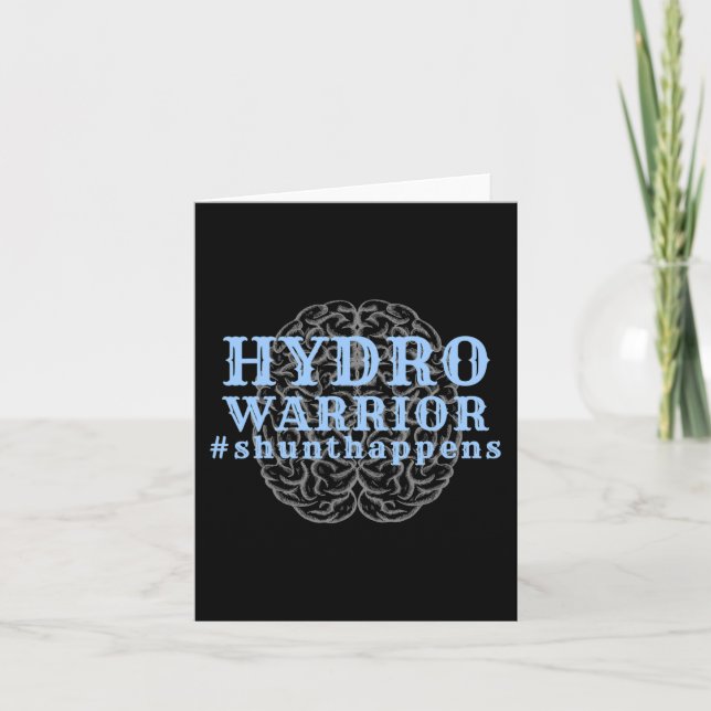 Tarjeta Hydrocephalus Walk Hydro Warrior Shunt Happens (Anverso)