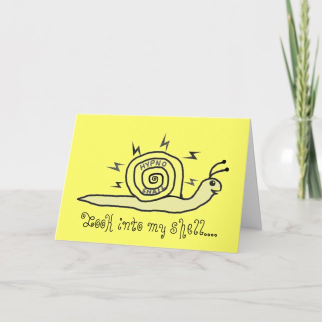Tarjeta Hypno Snail Look In My Shell Greeting Card (Anverso)