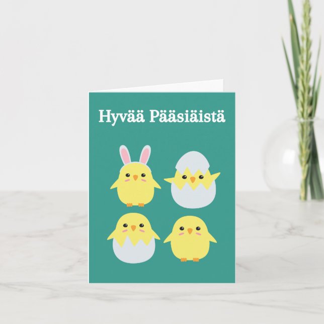 Tarjeta Hyvää Pääsiäistä, Finnish Happy Easter  (Anverso)