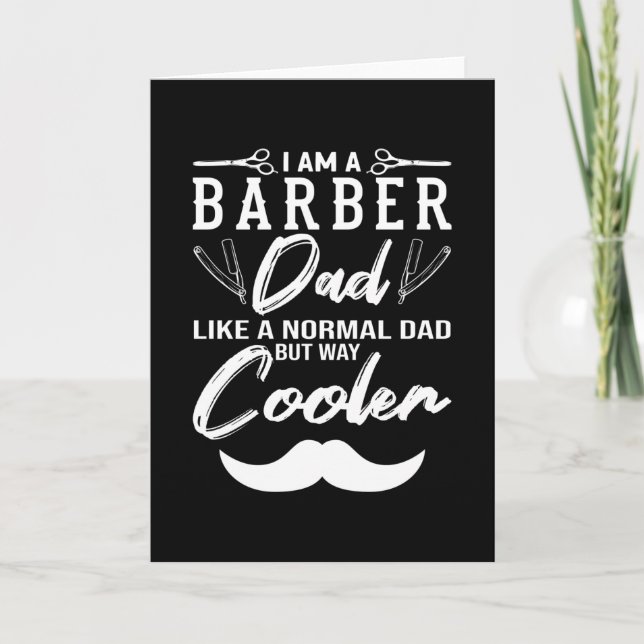 Tarjeta I Am A Barber Dad Barber Beard (Anverso)