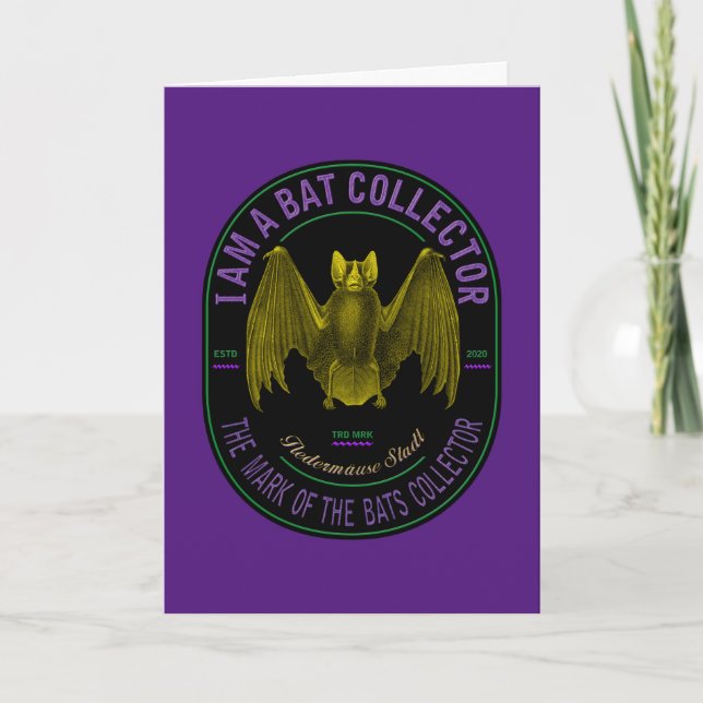 Tarjeta I am a bat collector card (Anverso)