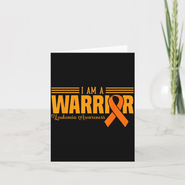 Tarjeta I Am A Warrior Funny Leukemia Blood Cancer Awarene (Anverso)