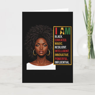 Tarjeta I Am Black History Black Woman Black History State