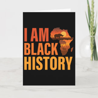 Tarjeta I Am Black History Month Strong African Black Mela