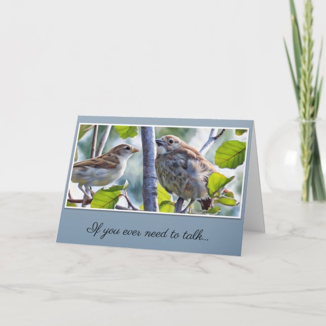 Tarjeta I am Here to Listen... (Anverso)