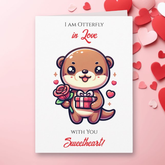 Tarjeta I am Otterly in Love with You Valentine's Day (Subido por el creador)