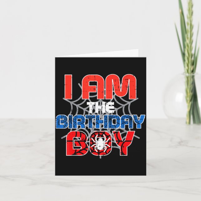 Tarjeta I Am The Birthday Boy Sder Party Family Matching B (Anverso)