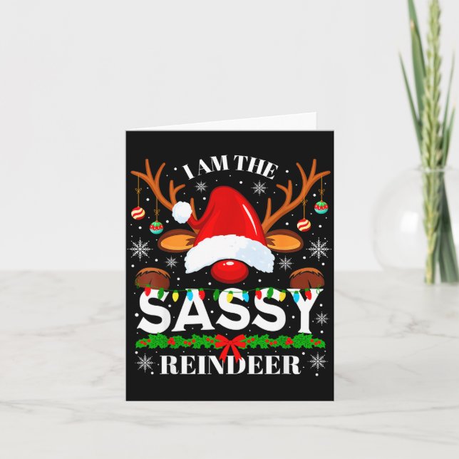 Tarjeta I Am The Sy Reindeer Funny Christmas Xmas Men Wome (Anverso)