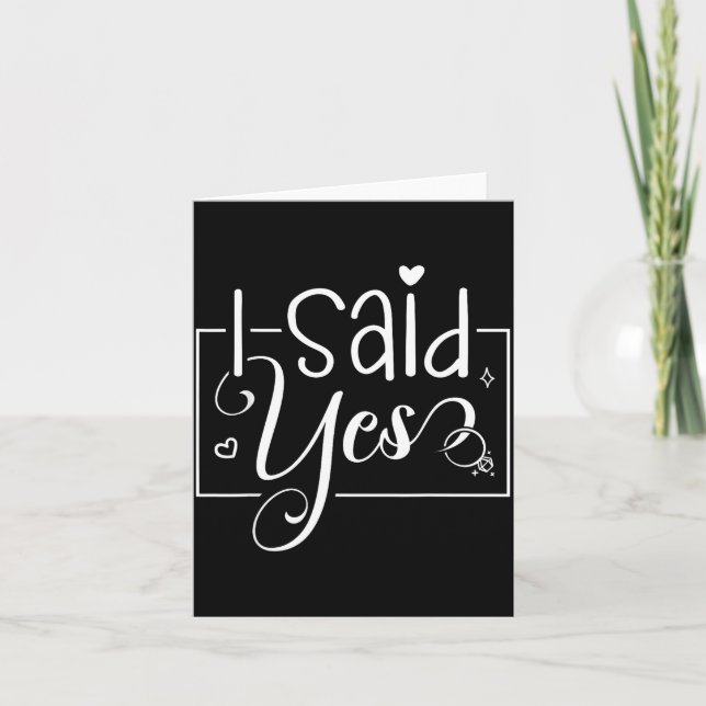 Tarjeta I Asked I Said Yes Engagement Reveal Announcement  (Anverso)