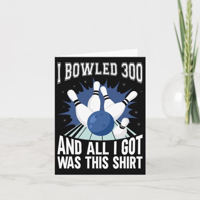 Tarjeta I Bowled 300 Bowler (Anverso)