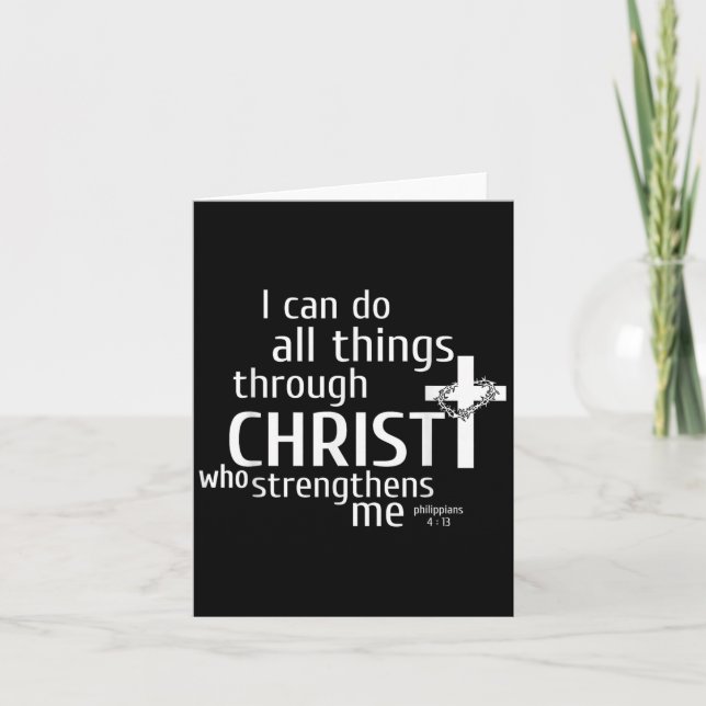 Tarjeta I Can Do All Things Through Christ - Christian Gif (Anverso)