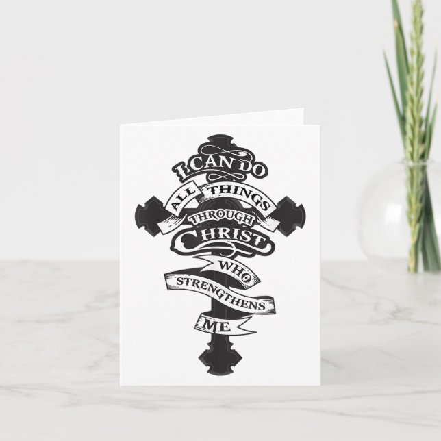 Tarjeta I Can Do All Things Through Christ Who Strengthens (Anverso)
