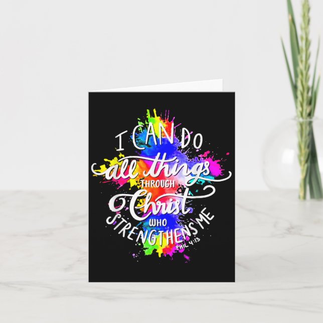 Tarjeta I Can Do All Things Through Christ Who Strengthens (Anverso)