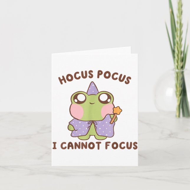 Tarjeta I Cannot Focus Funny Adhd Sitive Frog  (Anverso)