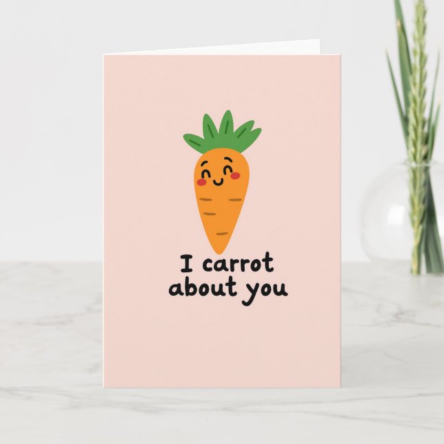 Tarjeta I Carrot About You Funny Card (Anverso)