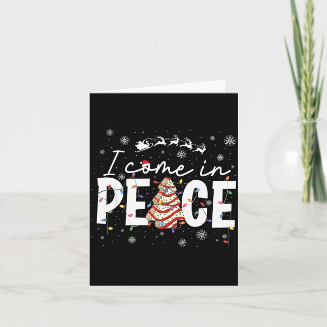 Tarjeta I Come In Peace Couple Matching Ugly Christmas Swe (Anverso)