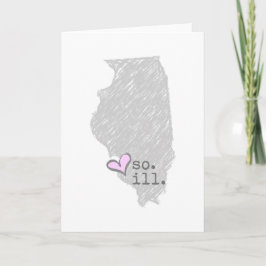 Tarjeta i corazón Illinois meridional