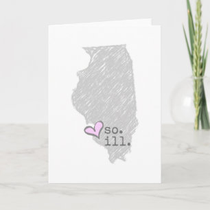 Tarjeta i corazón Illinois meridional