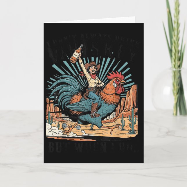 Tarjeta I Don't Always Drink Whiskey But When I Do Funny C (Anverso)