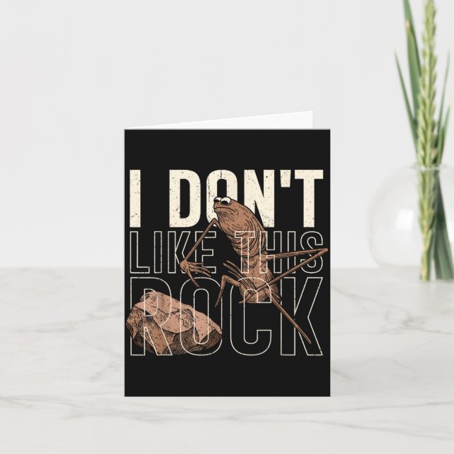 Tarjeta I Don't Like This Rock Marcus The Worm Meme Funny  (Anverso)