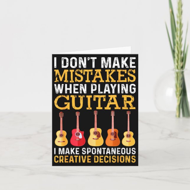 Tarjeta I Don't Make Mistakes When Playing Guitar Funny Gu (Anverso)
