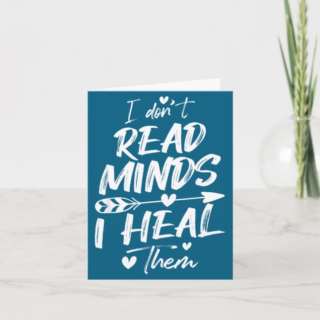 Tarjeta I Don't Read Minds I Heal Them - Psychology Psycho (Anverso)